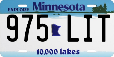 MN license plate 975LIT