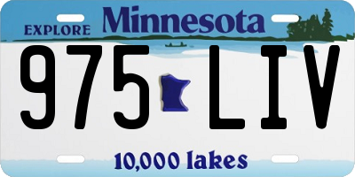 MN license plate 975LIV