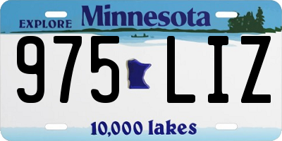 MN license plate 975LIZ