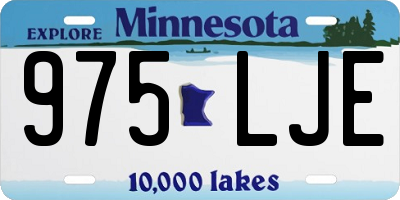 MN license plate 975LJE