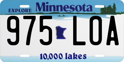 MN license plate 975LOA