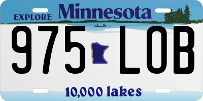 MN license plate 975LOB