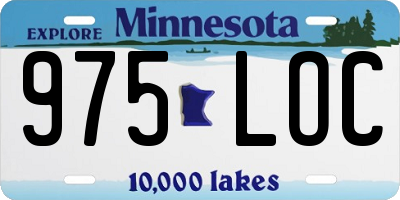 MN license plate 975LOC