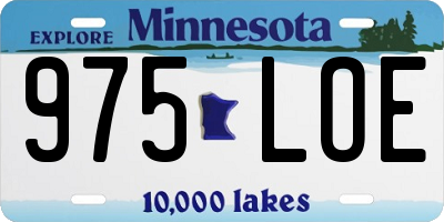 MN license plate 975LOE