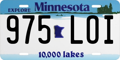 MN license plate 975LOI