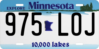 MN license plate 975LOJ