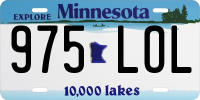 MN license plate 975LOL