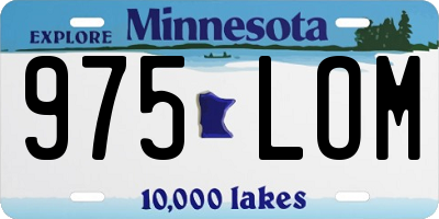 MN license plate 975LOM