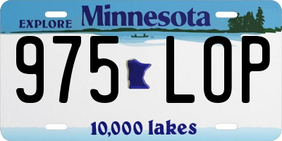 MN license plate 975LOP