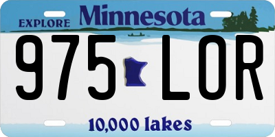 MN license plate 975LOR
