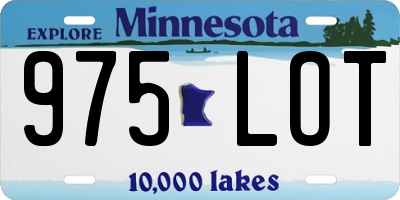 MN license plate 975LOT