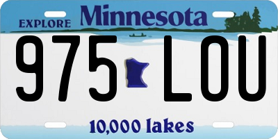 MN license plate 975LOU