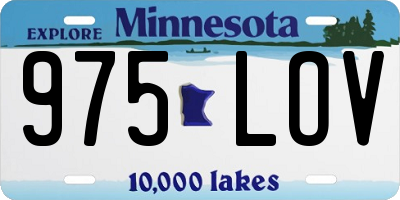 MN license plate 975LOV