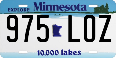 MN license plate 975LOZ