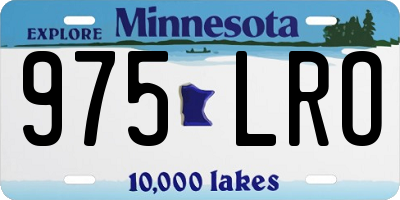 MN license plate 975LRO