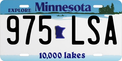MN license plate 975LSA
