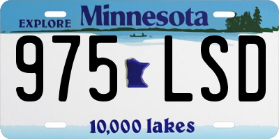 MN license plate 975LSD