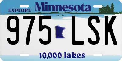 MN license plate 975LSK