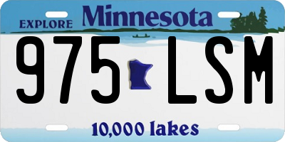 MN license plate 975LSM