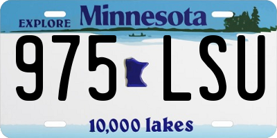 MN license plate 975LSU