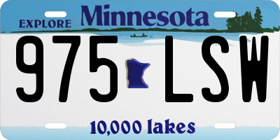MN license plate 975LSW