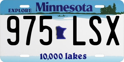 MN license plate 975LSX