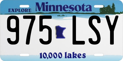 MN license plate 975LSY