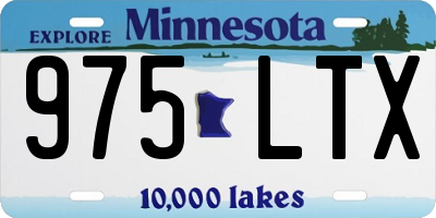 MN license plate 975LTX