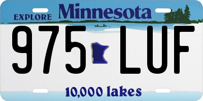 MN license plate 975LUF