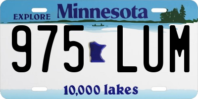 MN license plate 975LUM