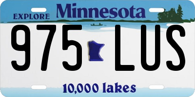 MN license plate 975LUS