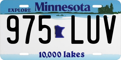 MN license plate 975LUV
