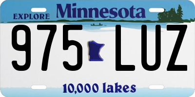 MN license plate 975LUZ