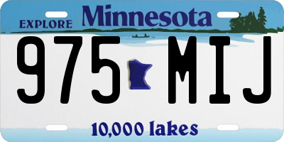 MN license plate 975MIJ