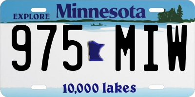 MN license plate 975MIW