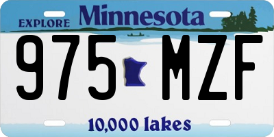 MN license plate 975MZF