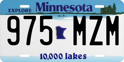 MN license plate 975MZM