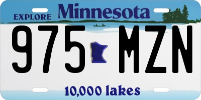 MN license plate 975MZN