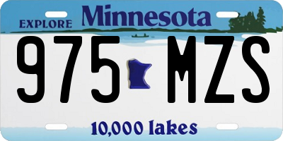 MN license plate 975MZS