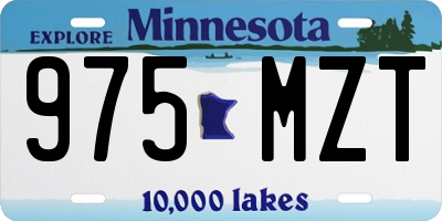 MN license plate 975MZT