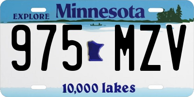 MN license plate 975MZV