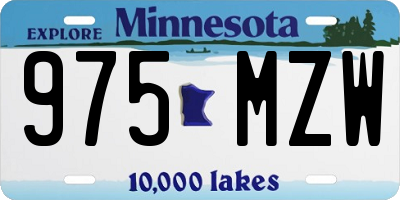 MN license plate 975MZW
