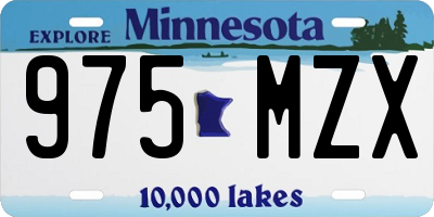 MN license plate 975MZX