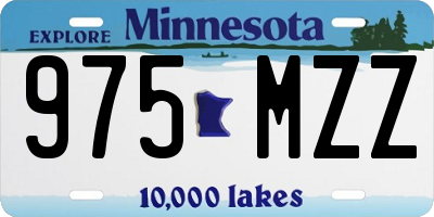 MN license plate 975MZZ