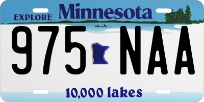 MN license plate 975NAA