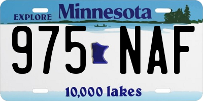 MN license plate 975NAF