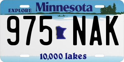 MN license plate 975NAK