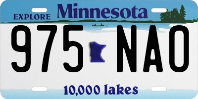 MN license plate 975NAO
