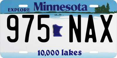 MN license plate 975NAX