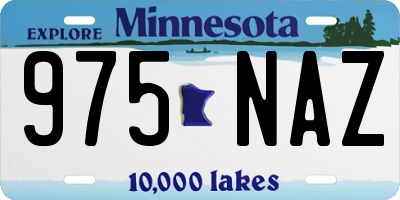 MN license plate 975NAZ
